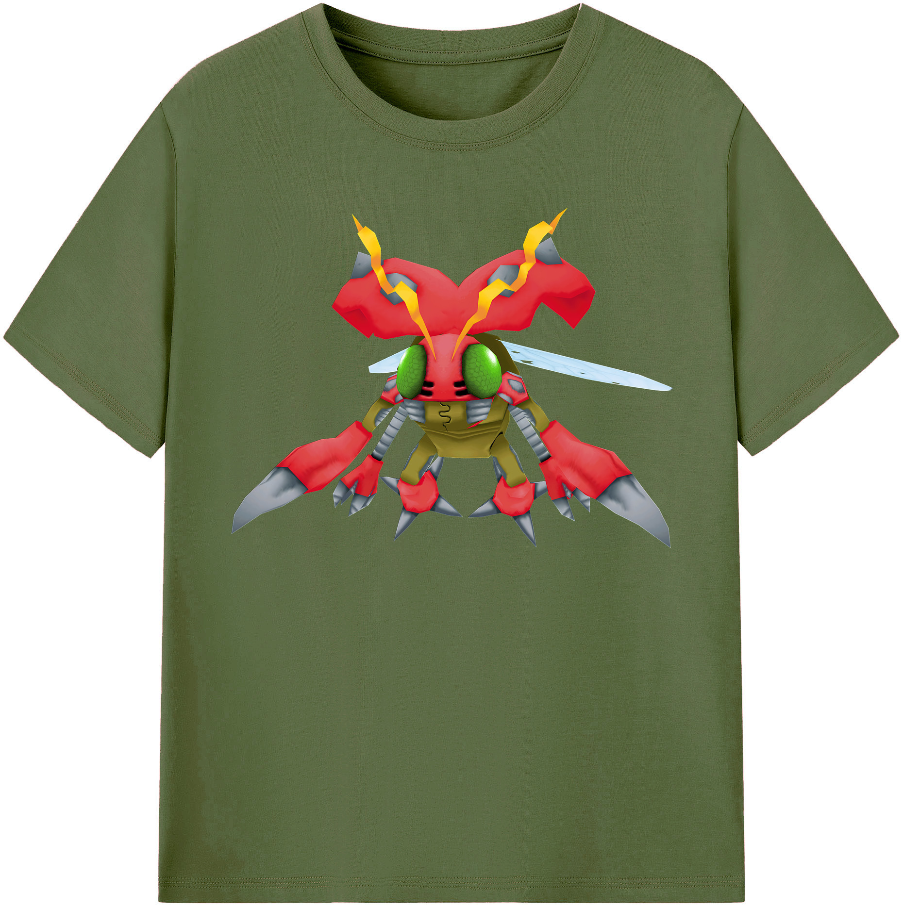 （画像用） Digimon デジタルモンスター/デジモン 綿100％半袖Tシャツ（フロントプリント）